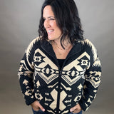 Black Aztec Canyon Jacket Outerwear- Jackets THREAD & SUPPLY