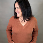 Rustic Brown Cornelia Sweater Top - Sweater THREAD & SUPPLY