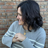 Geralyn Striped Crew Sweater