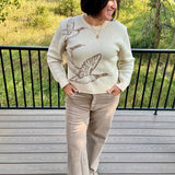 Highland Ivory Taupe Duck Knit Sweater