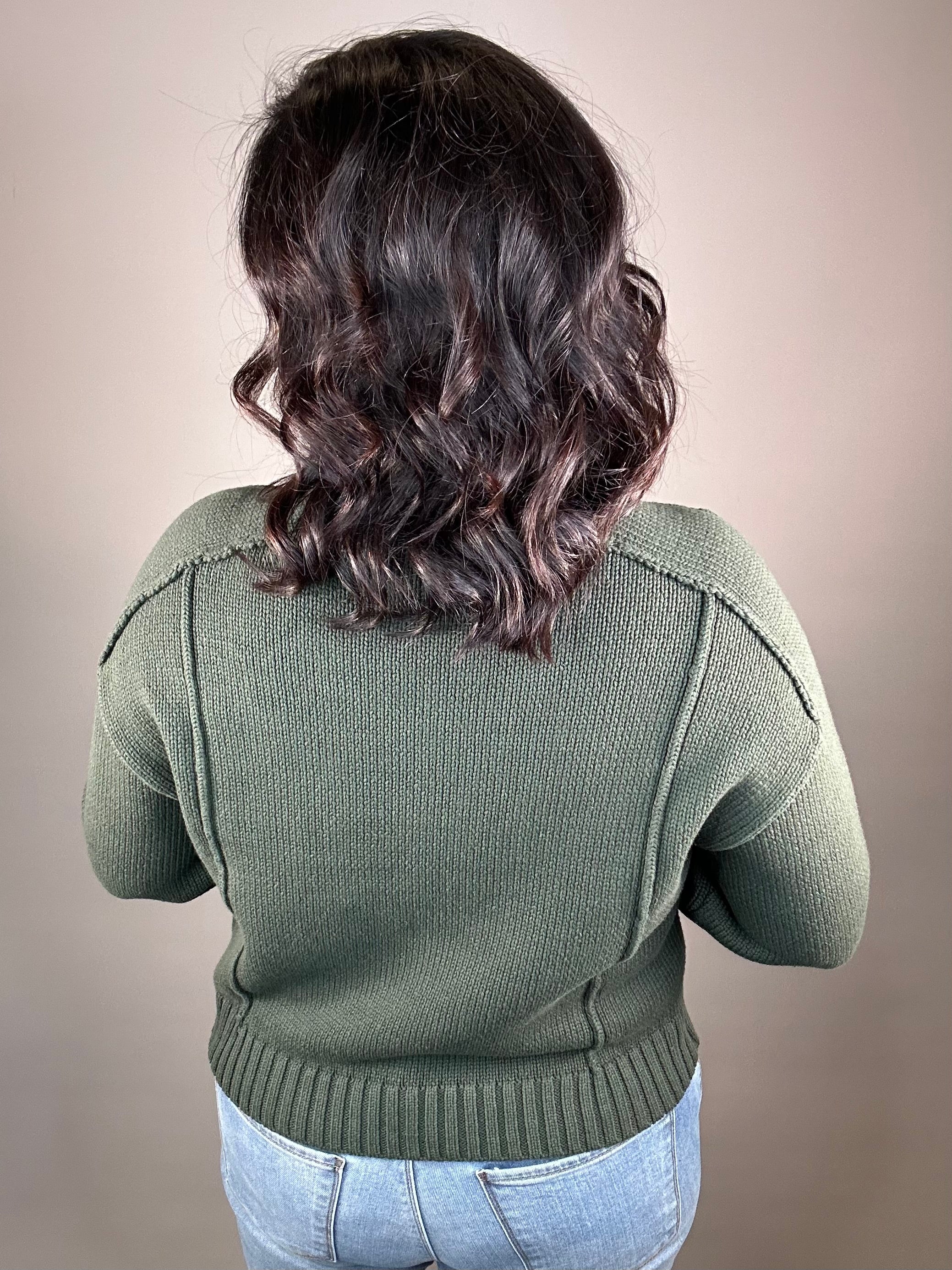 Green Goodwin Sweater Top - Sweater VELVET HEART