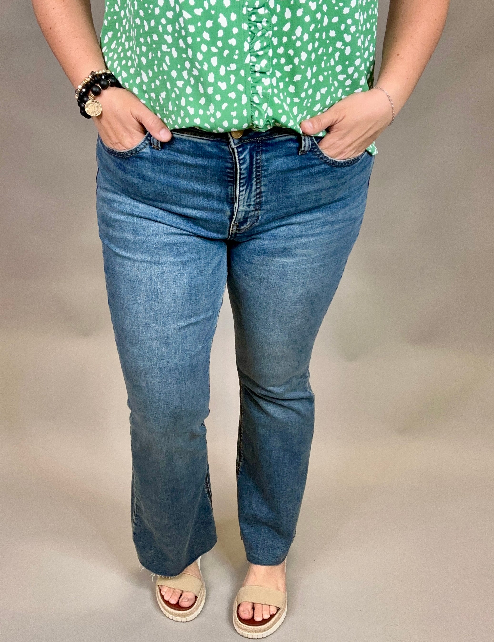 Stella Debonairly Dark Base Flare Bottom- Pants KUT FROM THE KLOTH