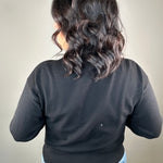 Black Hemlet Sweater Top - Sweater VELVET HEART