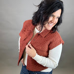 Rust Quilted Snap Vest Outerwear - Vest DOE & RAE