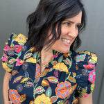 Ruffle Sleeve Floral Top Tops- Blouses THML