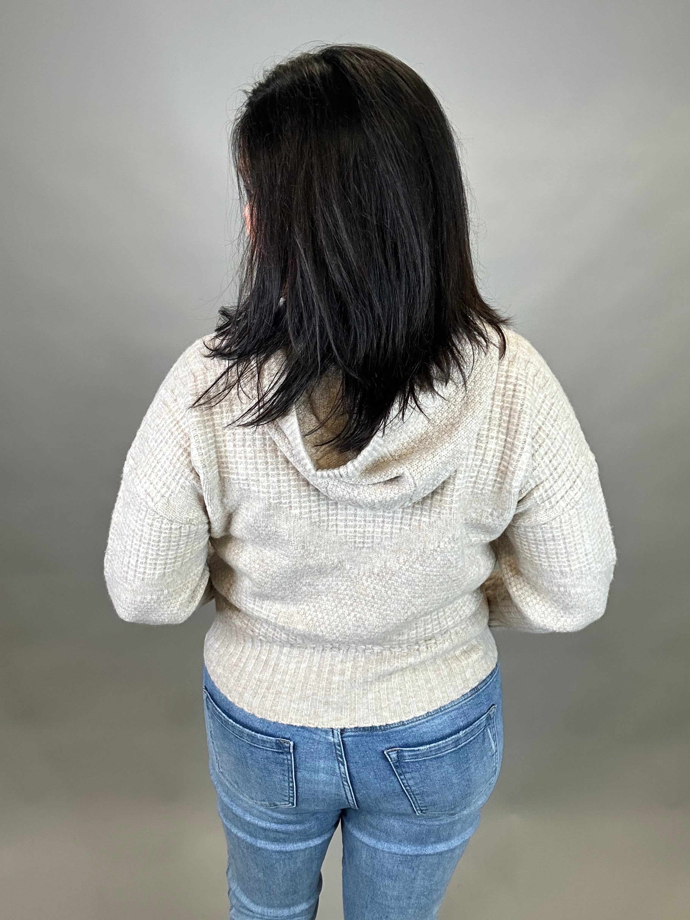 Cream Brantley Hooded Sweater Top - Sweater FLAG AND ANTHEM