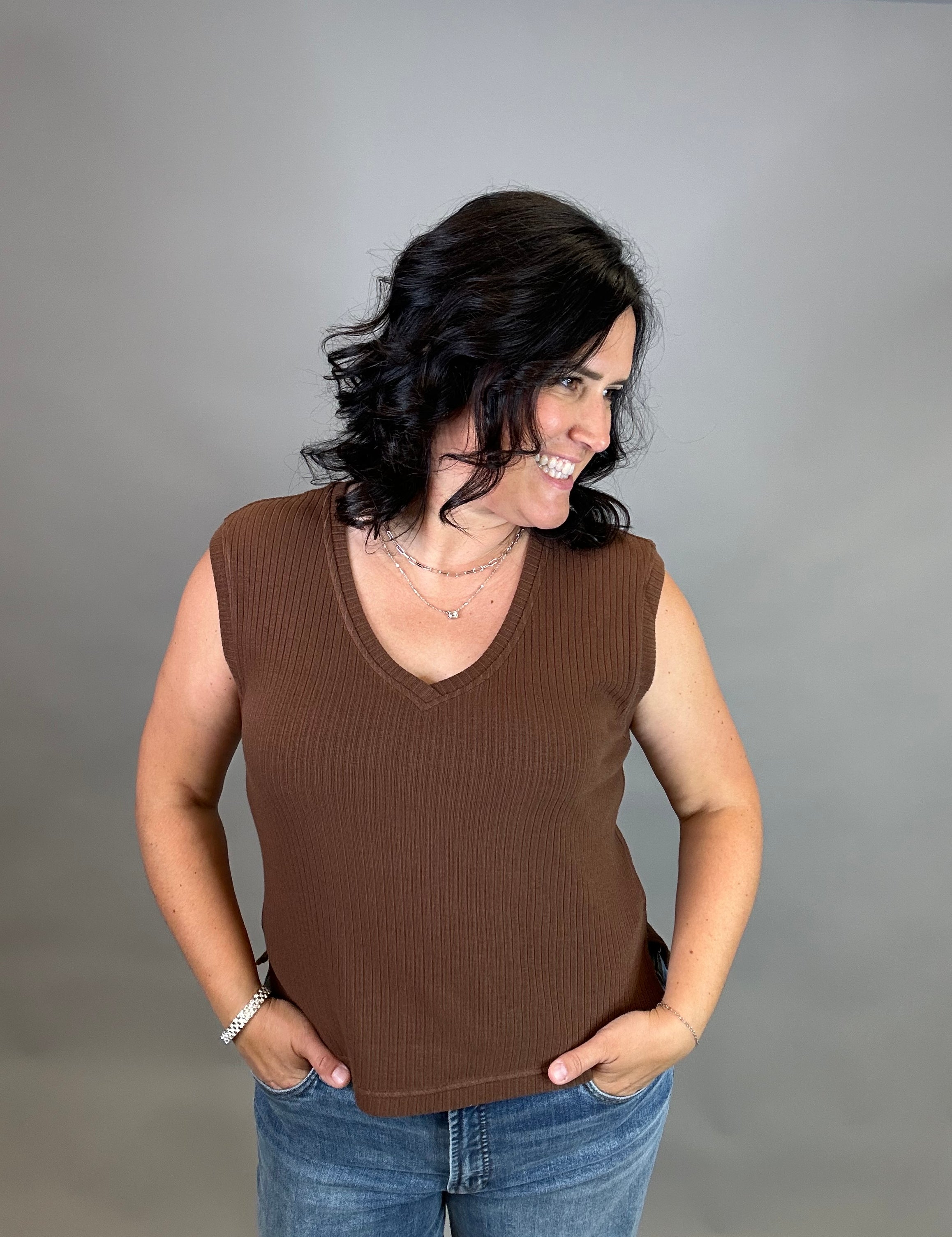 Brown Misty Top Tops- Blouses THREAD & SUPPLY