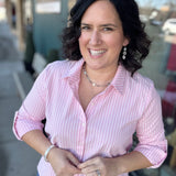 Cotton Candy Pink Striped Button Down Shirt