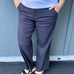 Charcoal Meg Linen Pant Bottom- Pants KUT FROM THE KLOTH