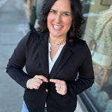 Black Brushed Modal Blazer