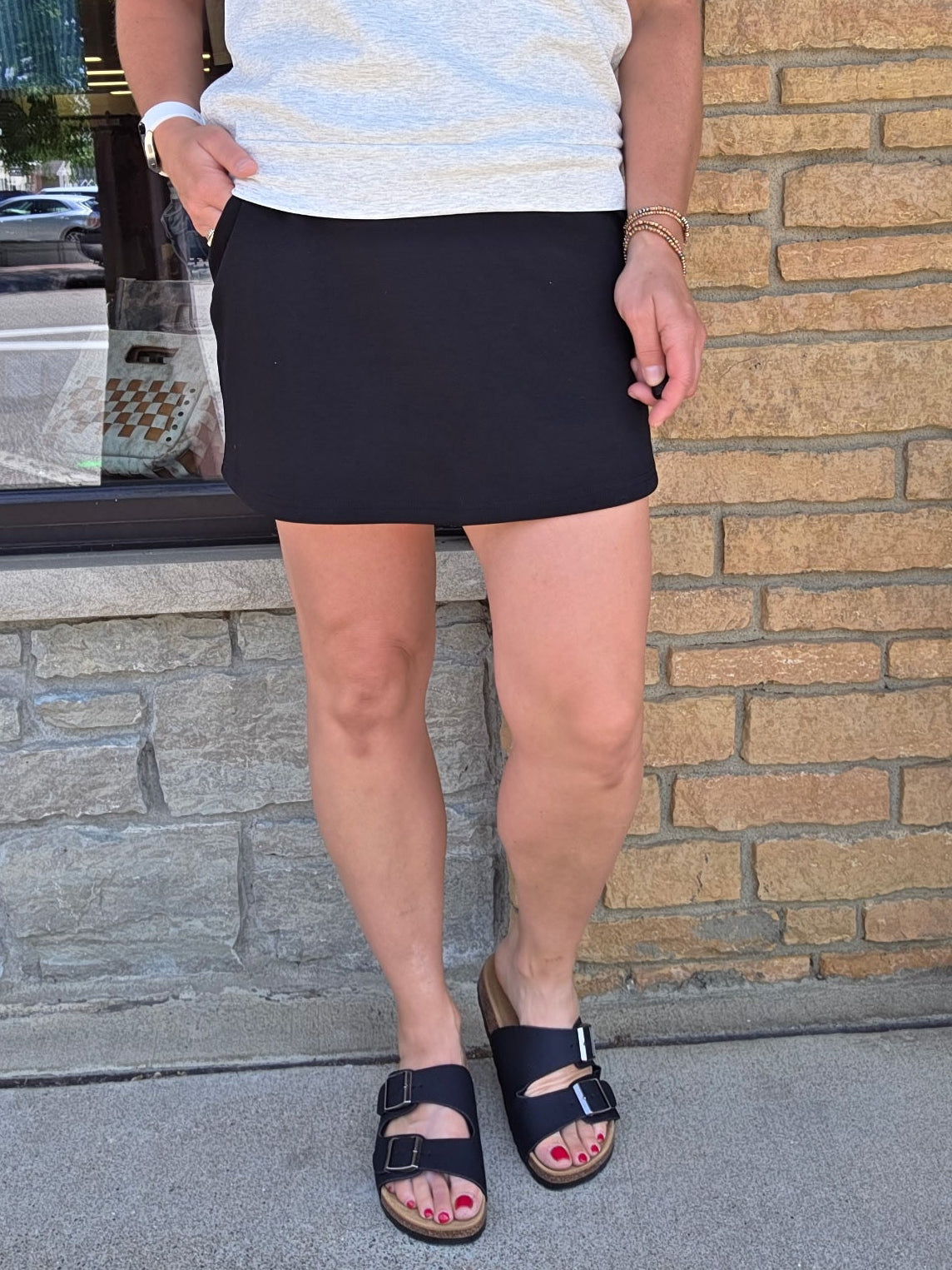 Black Skort Bottom- Skirt RAE MODE