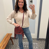 Beige Soft Knitted Pullover Top - Sweater DOE & RAE