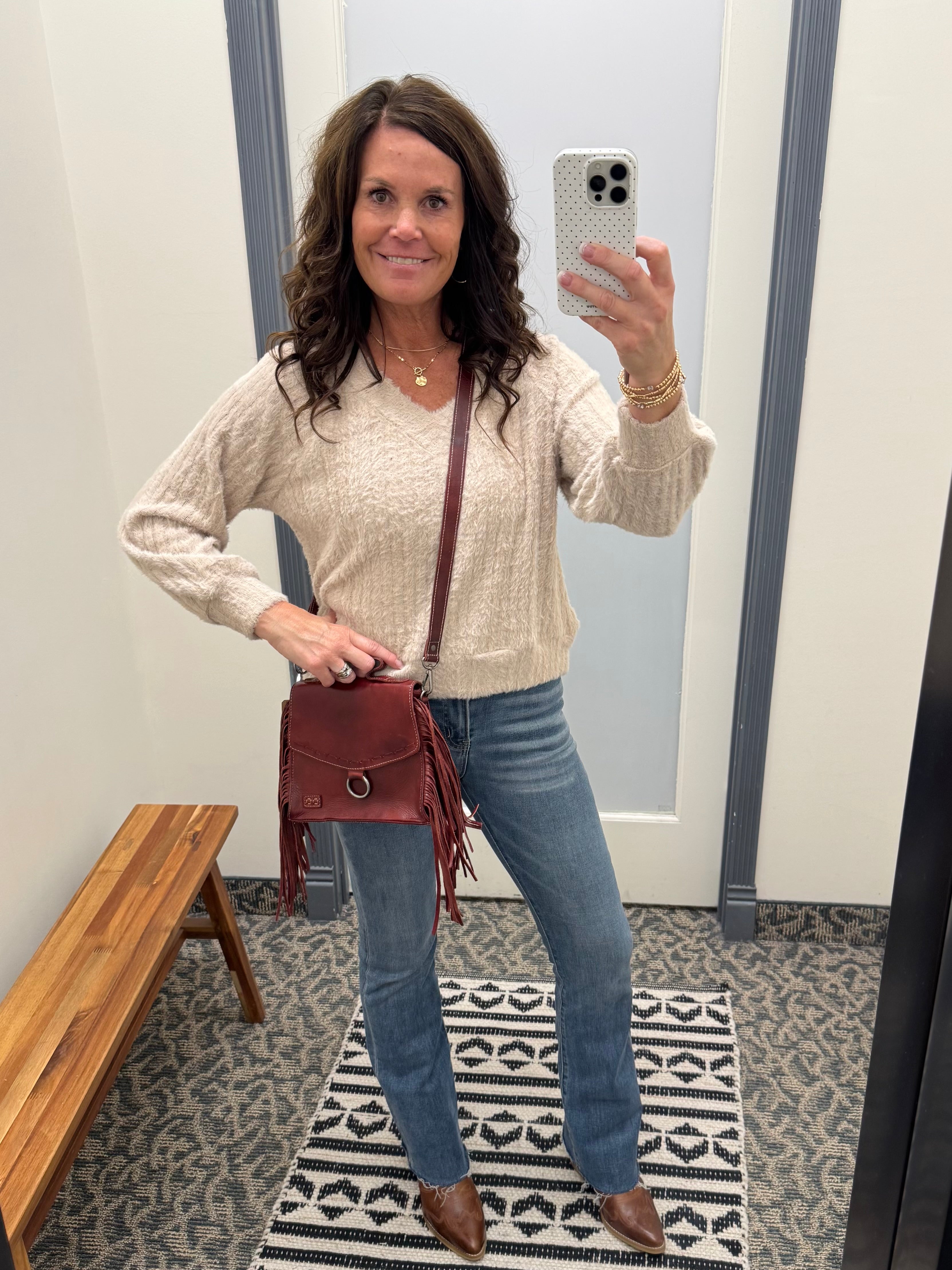 Beige Soft Knitted Pullover Top - Sweater DOE & RAE