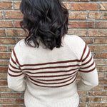Copper Striped Crew Neck Sweater Top - Sweater STACCATO