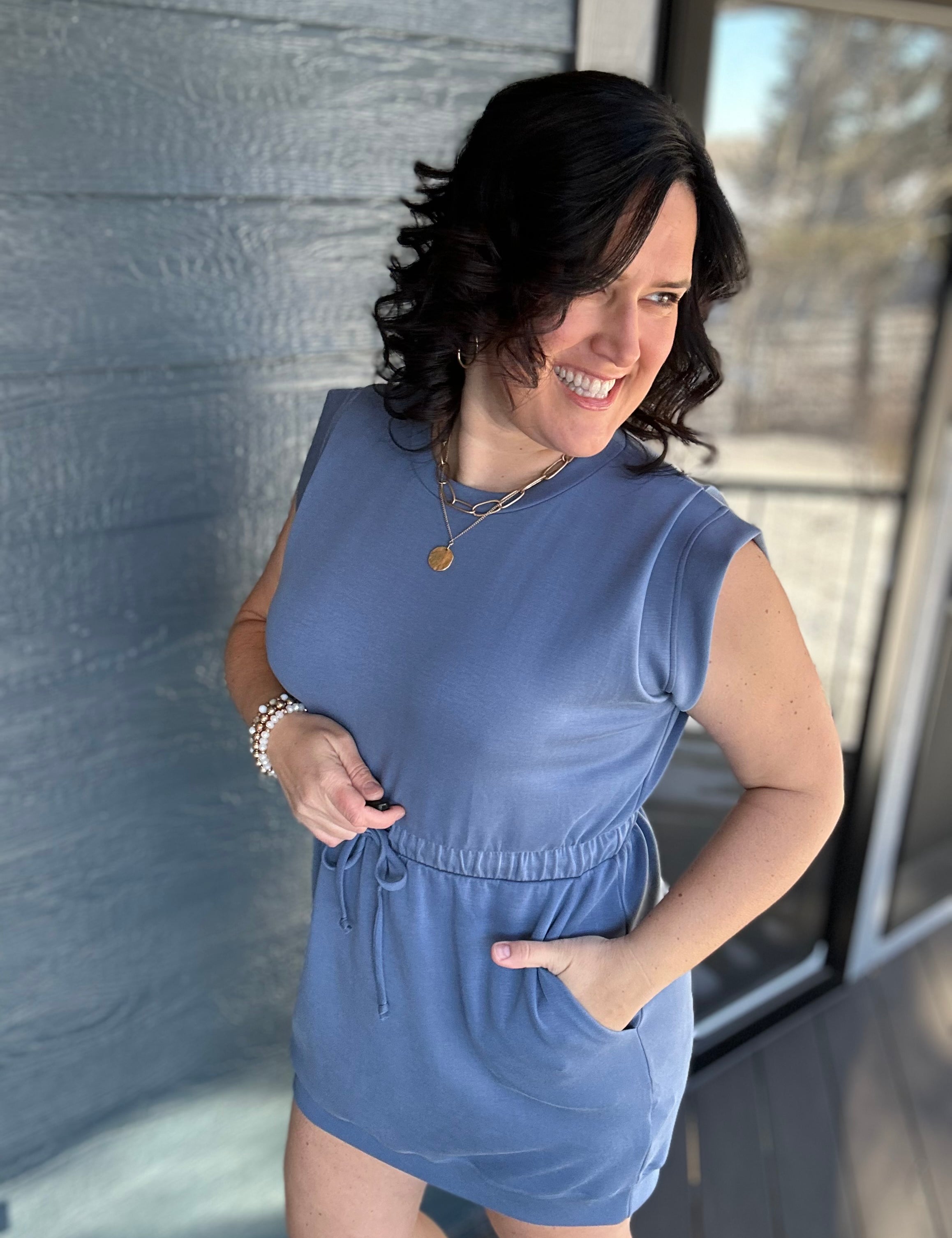 Denim Blue Midi Dress Dresses GILLI