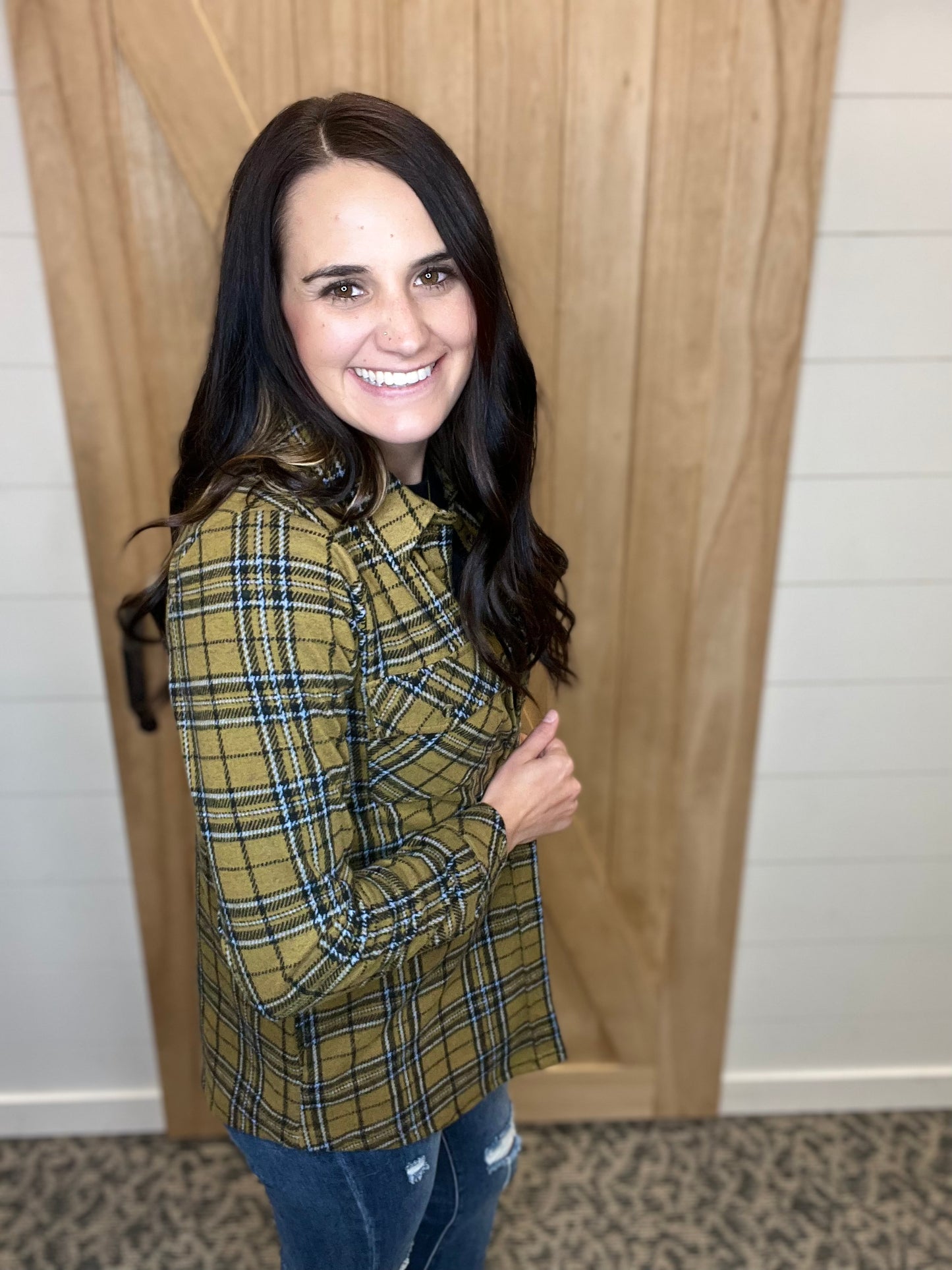 Jasper Camel and Black Plaid Tunic