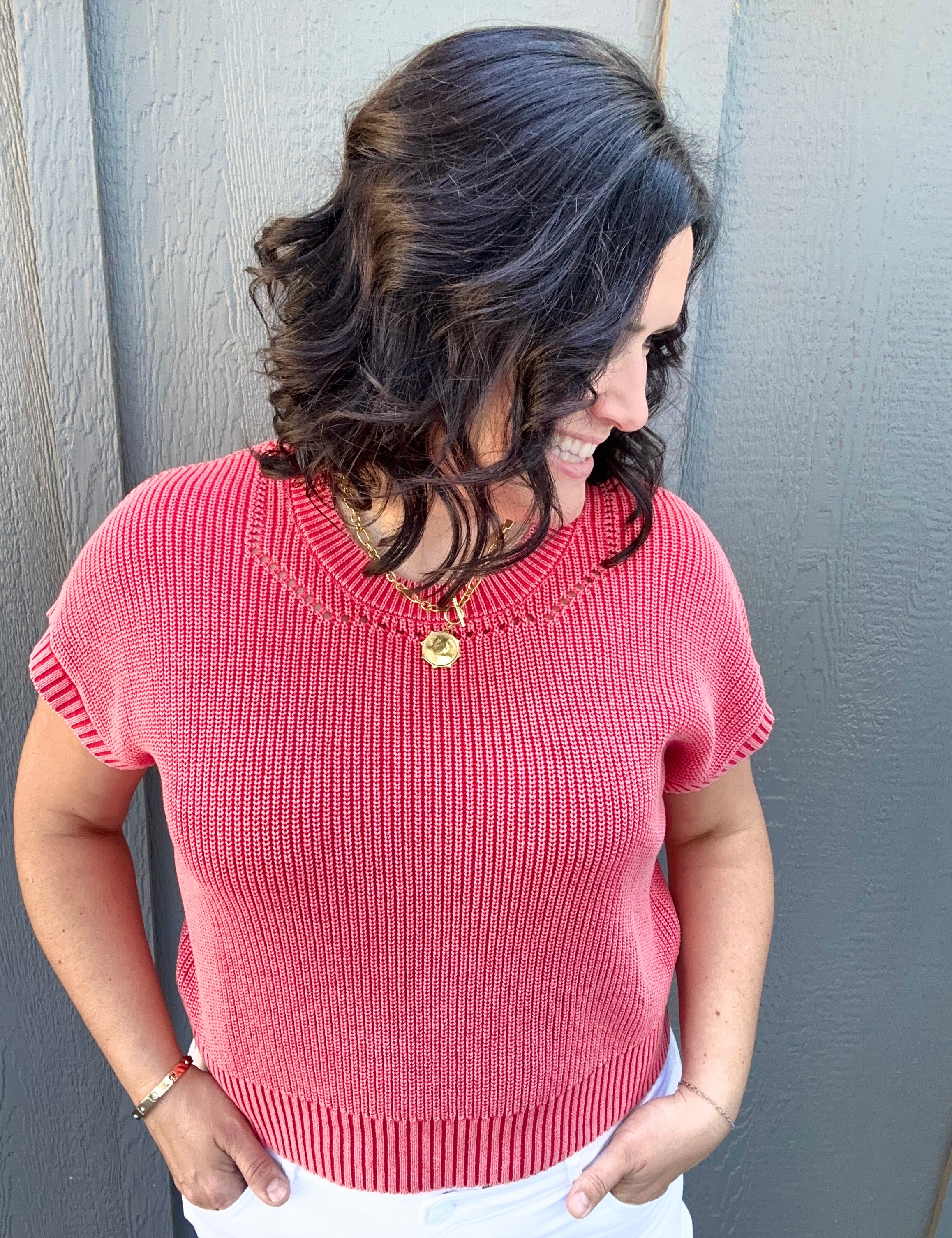 Elwood Needle Drop Stitch Crew Top - Sweater FLAG AND ANTHEM