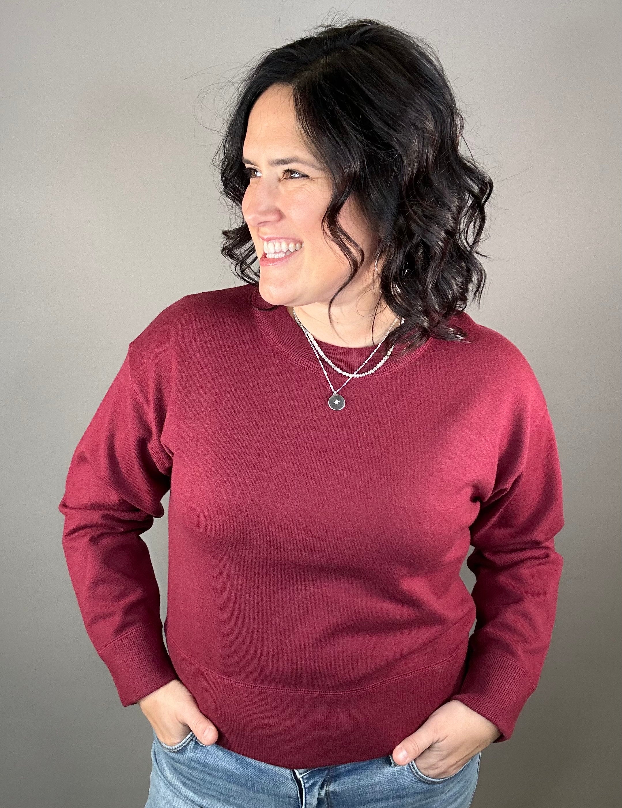 Festive Red Hemlet Sweater Top - Sweater VELVET HEART