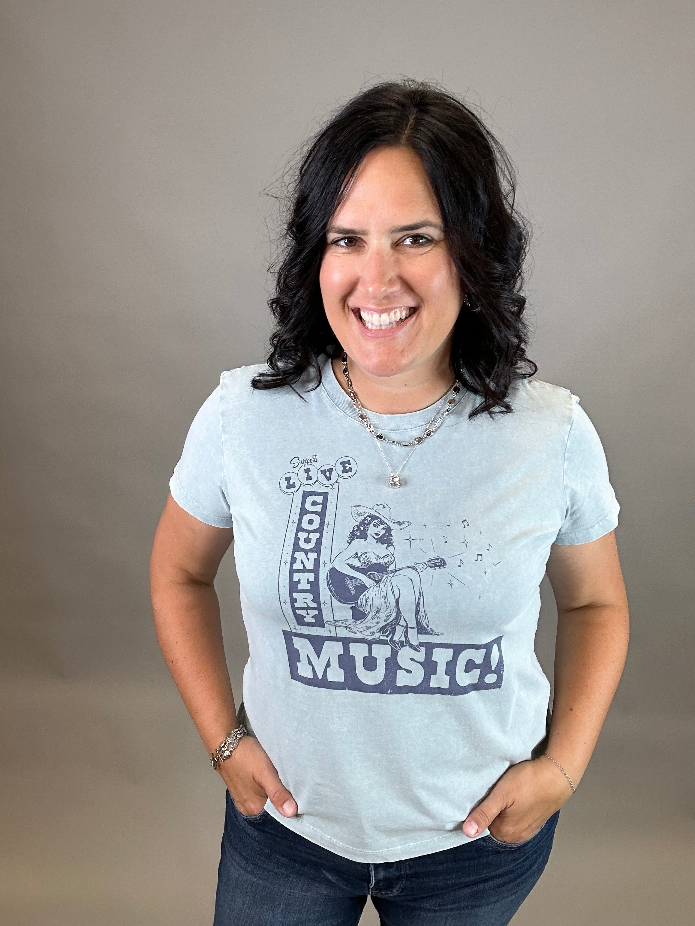 Live Country Music Tee Top - Tee FLAG AND ANTHEM