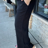 Black Solana Pants Bottom- Pants THREAD & SUPPLY