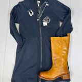 Navy French Terry Mini Dress