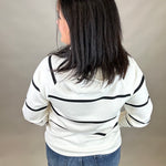 Ivory Black Turner Hoodie Top - Sweatshirt THREAD & SUPPLY