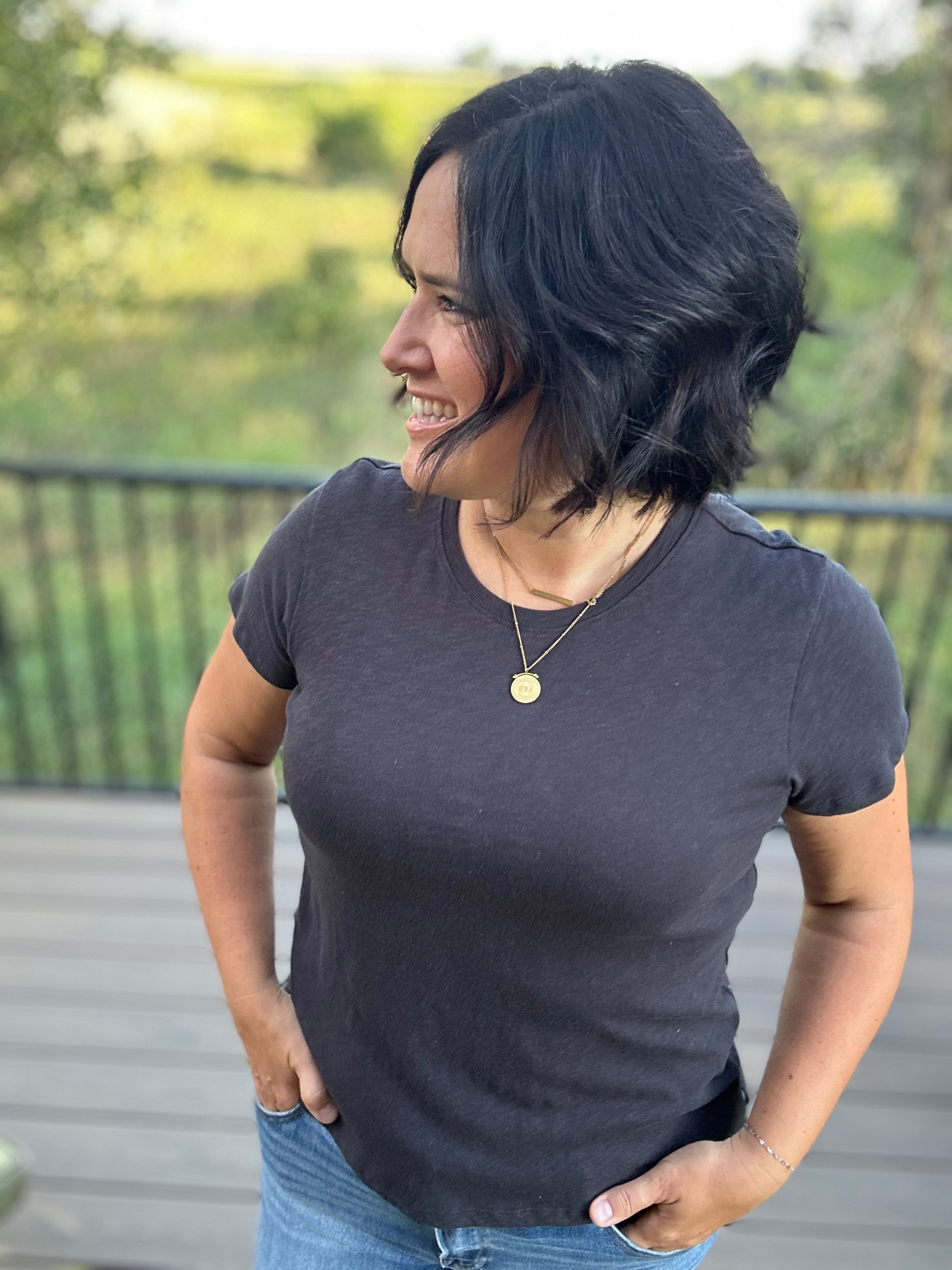 Black Sand Foundation Slub Tee Top - Tee Z Supply