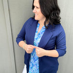 Navy Blazer Jacket Outerwear- Blazers DEAR SCARLETT