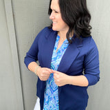 Navy Blazer Jacket Outerwear- Blazers DEAR SCARLETT