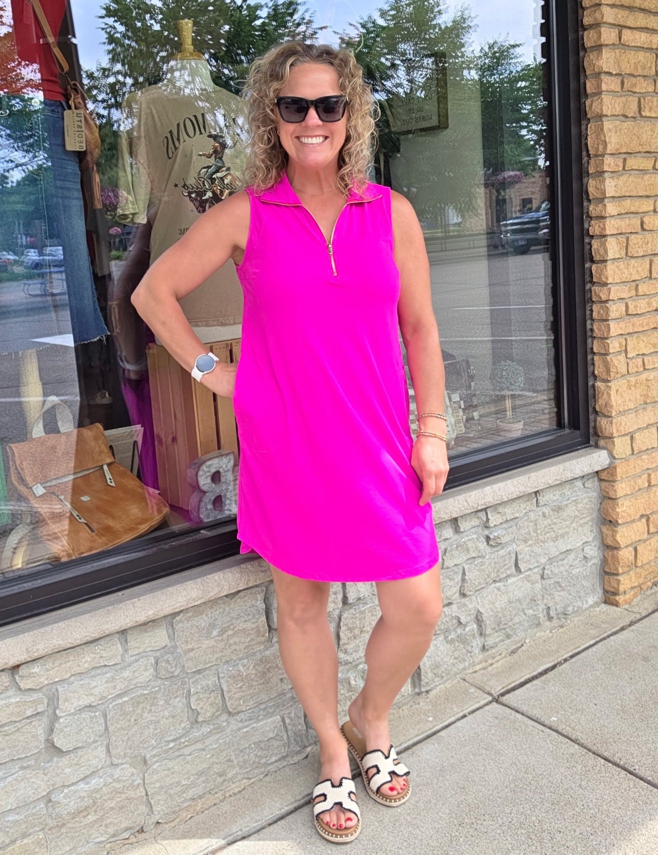 Crushed Magenta Harbour Dress Dresses DEAR SCARLETT