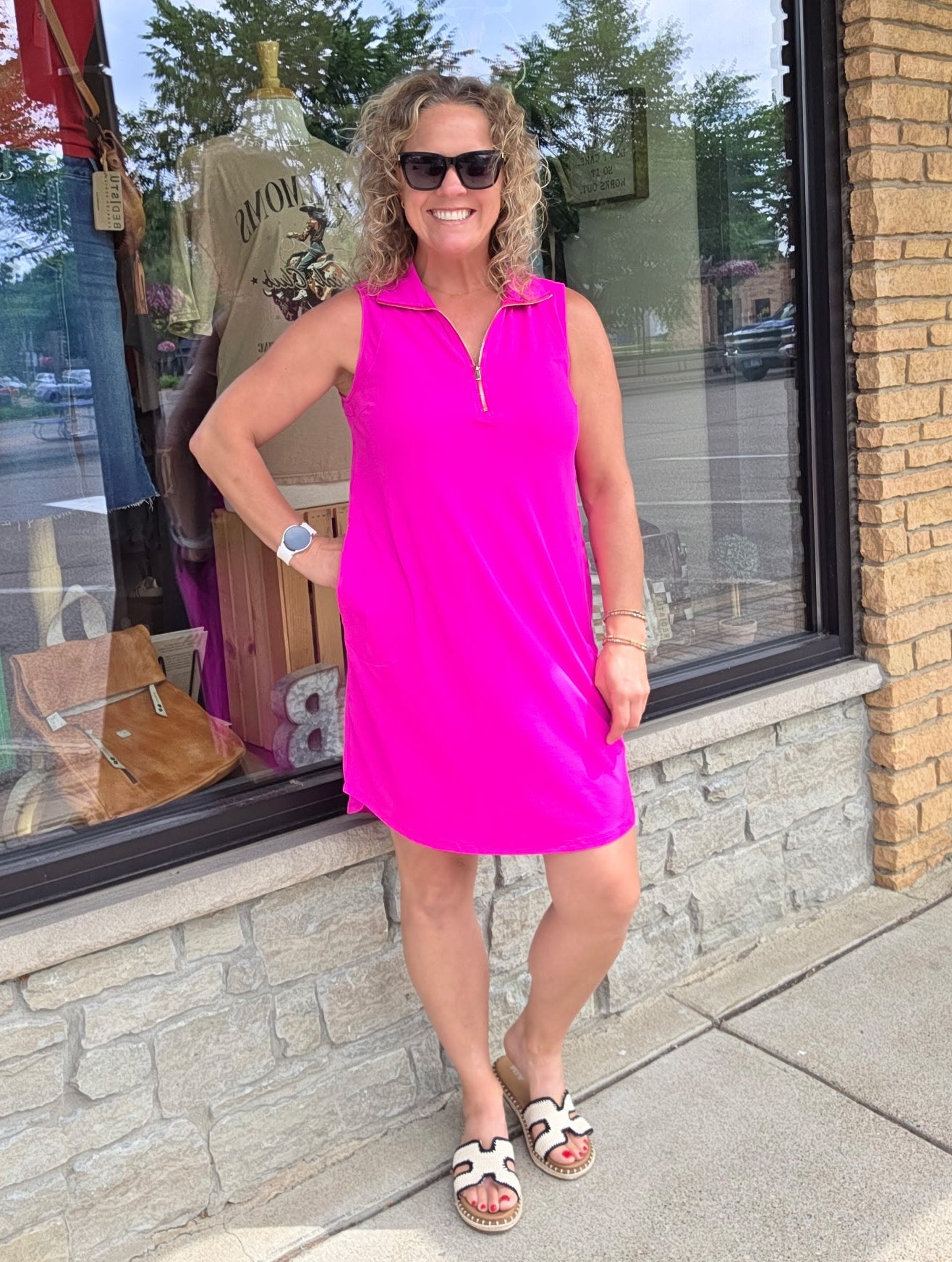 Crushed Magenta Harbour Dress Dresses DEAR SCARLETT