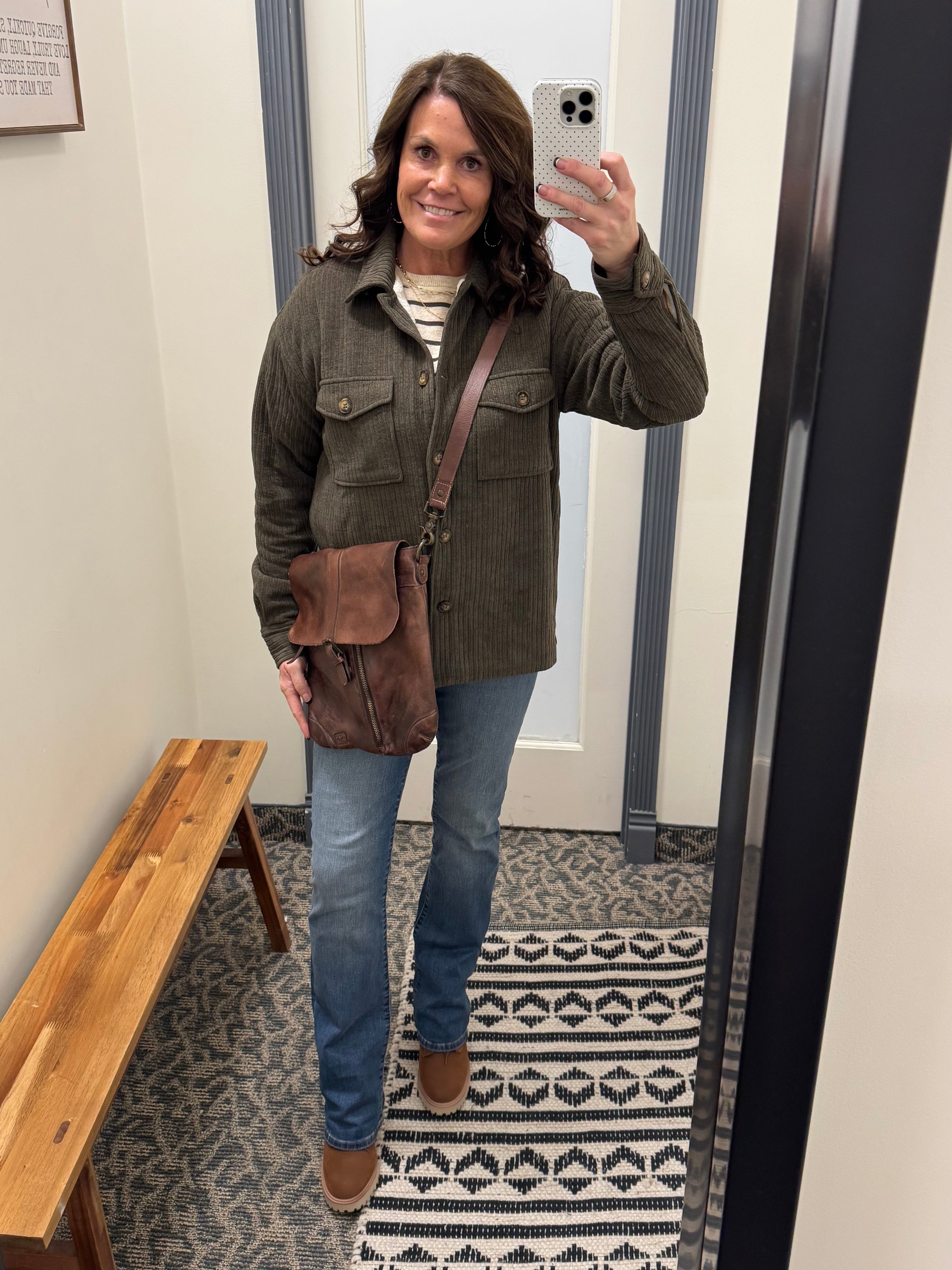 Olive Lined Shirt Jacket Outerwear- Jackets STACCATO