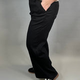 Black Meg Linen Trouser Pants