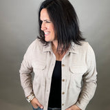 Taupe Heather Faye Jacket Outerwear- Jackets THREAD & SUPPLY