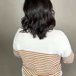 Golden Rod Striped Pocket Sweater Top - Sweater STACCATO