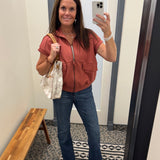 Terra Cotta Modal Short Sleeve Jacket