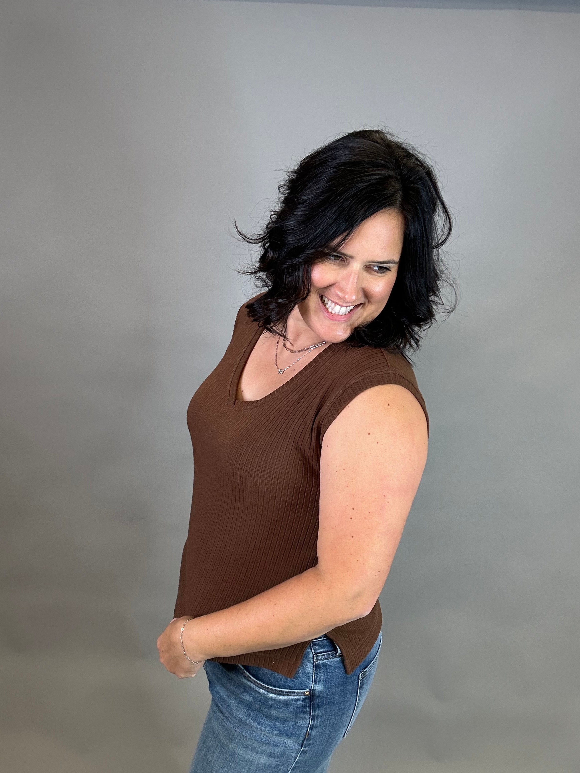 Brown Misty Top Tops- Blouses THREAD & SUPPLY