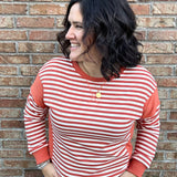 Tangerine Striped Sweatshirt