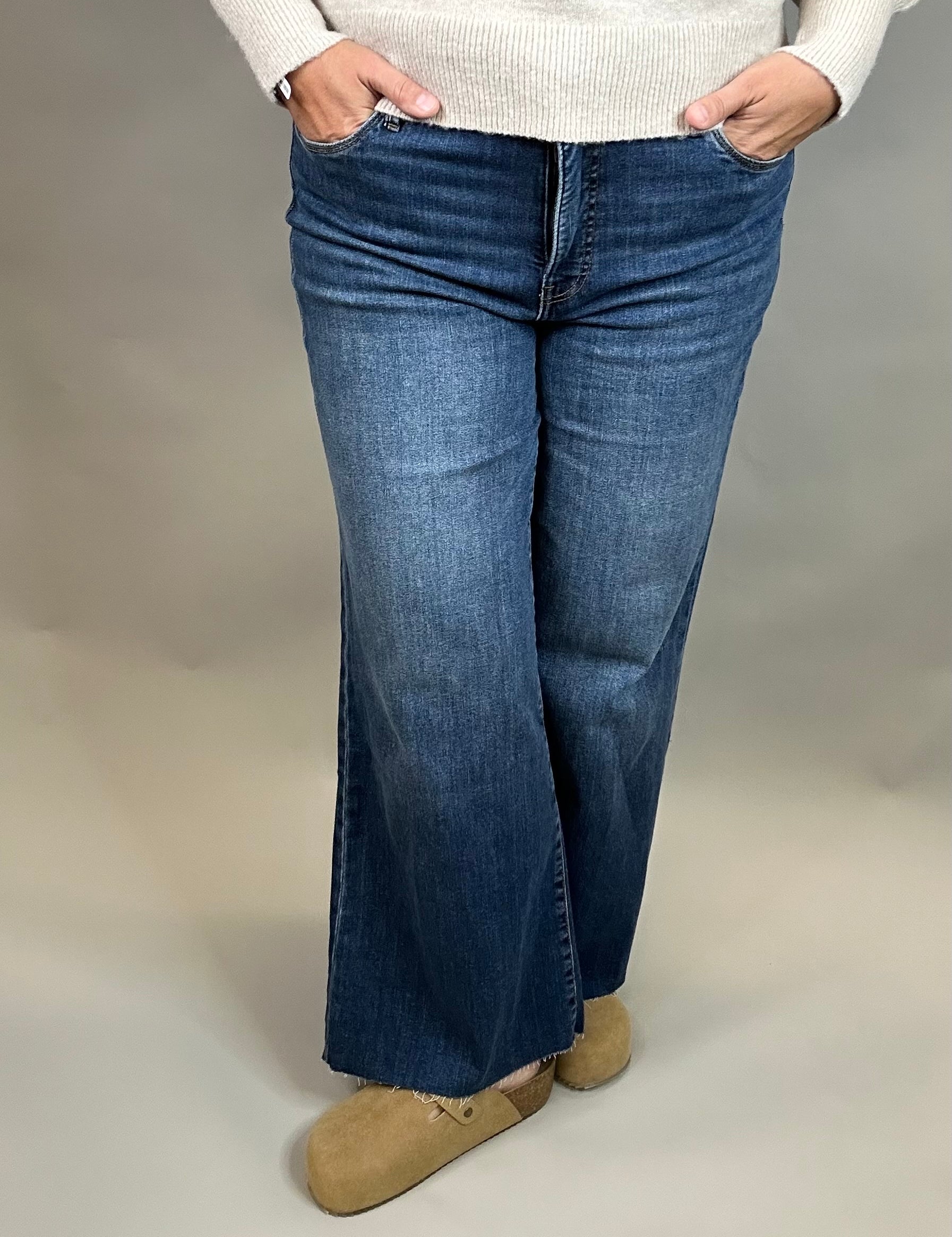 Inexhaustible Dark Wash Meg Jeans Bottom- Pants KUT FROM THE KLOTH
