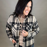 Tan & Black Plaid Button Up Tops - Button Ups PANACHE