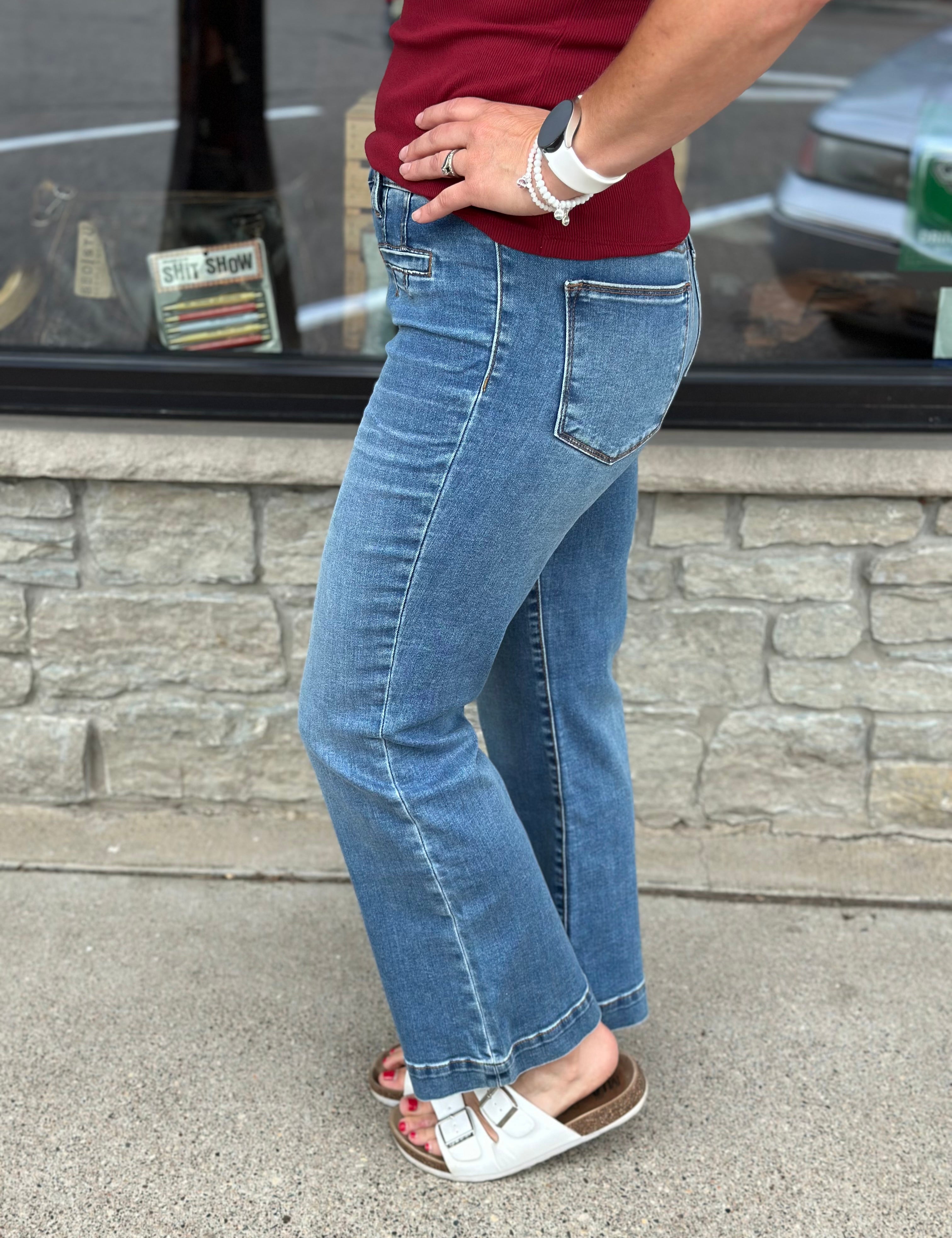 Spirited Ankle Kelsey Kick Flare Bottoms - Pants KUT FROM THE KLOTH