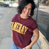 Maroon & Gold Game Day Top Top- Sweatshirt PANACHE