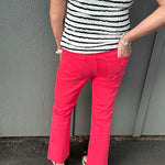 Strawberry Kelsey Ankle Flare Bottom- Pants KUT FROM THE KLOTH