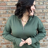Spruce Green Comfort Zone Full Zip Hoodie