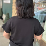 Black Quarter Zip Short Sleeve Top Top - Tee RAE MODE