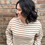 Oatmeal/Camel Soft Knitted Top Top - Sweater MIOU MUSE