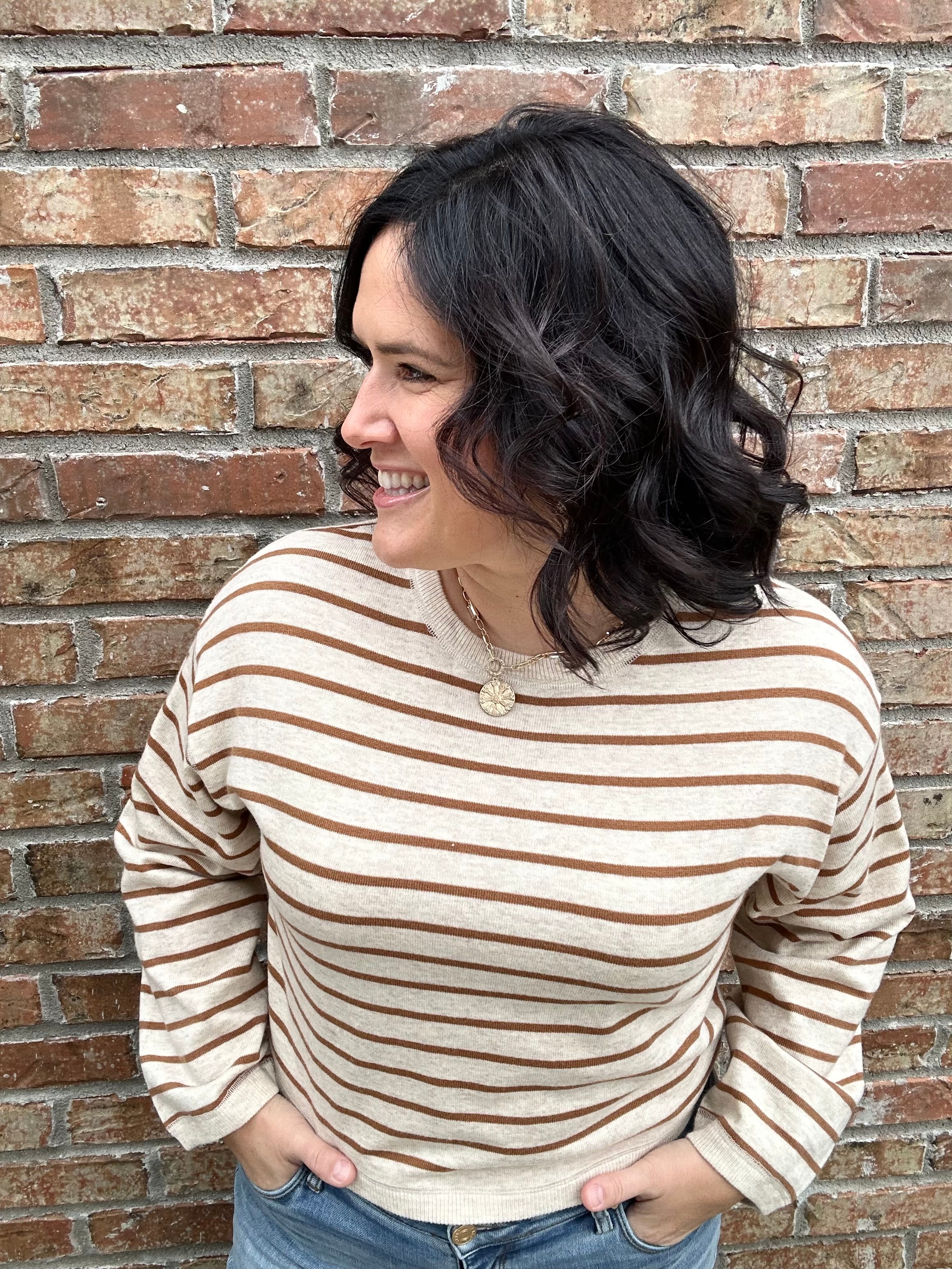 Oatmeal/Camel Soft Knitted Top Top - Sweater MIOU MUSE