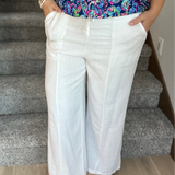 White Solana Pants Bottom- Pants THREAD & SUPPLY