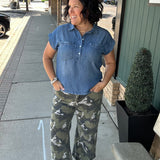 Evelyn Tencel Top in Marina Wash Tops - Button Ups THREAD & SUPPLY