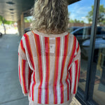 Multi Knit Striped Sweater Top - Sweater COZY CO.